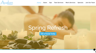 Avalon Spa and Salon | Website Design, Search Engine Optimization, Social Media Management, Content Management